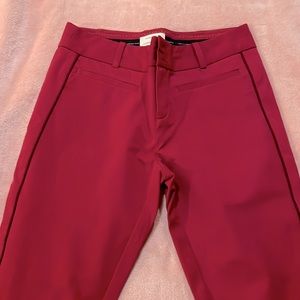 Anthropologie red trousers